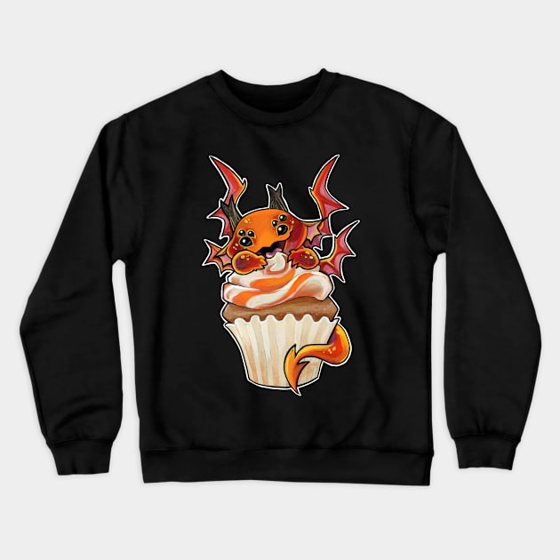 Orange cream cupcake dragon Crewneck Sweatshirt by BiancaRomanStumpff